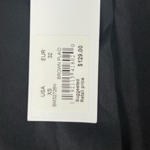 BB Dakota Patchwork Plaid Blazer Mixed Brown Black Plaid Jacket XS New With Tags - Picture 7 of 10